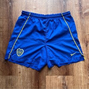 Vintage 90s Nike Boca Juniors Football Soccer Shorts Sz S Argentina Libertadores